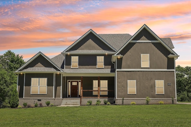 1373 Southside Rd, Southside, TN 37171 - craftsman inspired home with a porch, roof with shingles, and a lawn
