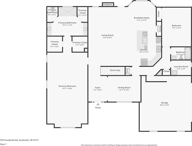 1373 Southside Rd, Southside, TN 37171 - room layout