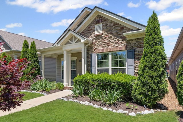 3216 Saltville Aly, Nolensville, TN 37135 - view of front facade featuring stone siding and a front yard