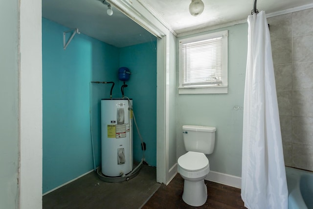 117 Westbrook Ave, Soddy Daisy, TN 37379 - bathroom with water heater, toilet, and shower / tub combo
