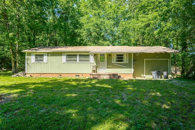 117 Westbrook Ave, Soddy Daisy, TN 37379 - ranch-style home with a front lawn and crawl space