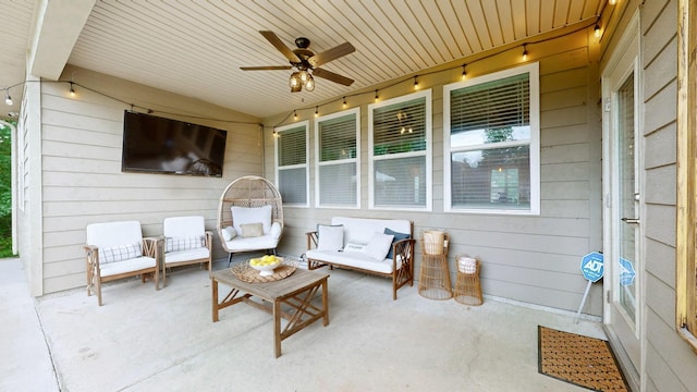 6614 Floral Ct, Murfreesboro, TN 37128 - view of patio / terrace featuring a ceiling fan and outdoor lounge area