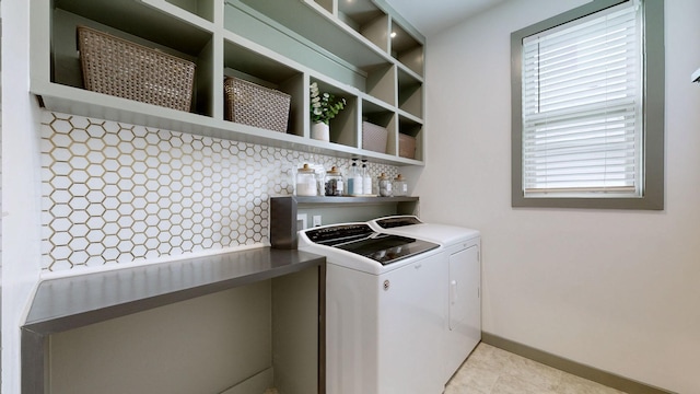 6614 Floral Ct, Murfreesboro, TN 37128 - laundry area with washer and clothes dryer and baseboards