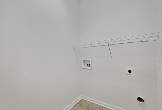 347 Blockade Ln, Mount Juliet, TN 37122 - laundry room with baseboards, electric dryer hookup, hookup for a washing machine, and light tile patterned floors