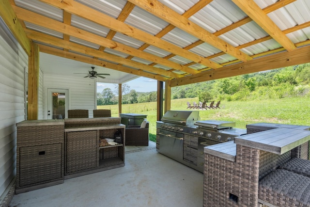 8035 Auburntown Rd, Auburntown, TN 37016 - view of patio / terrace featuring outdoor dining space and a ceiling fan