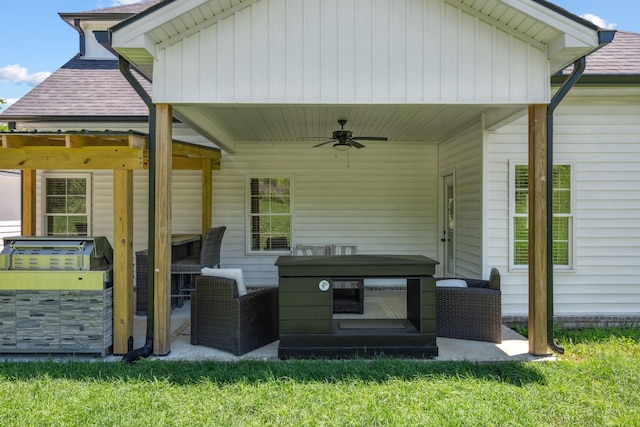 8035 Auburntown Rd, Auburntown, TN 37016 - view of patio / terrace with ceiling fan