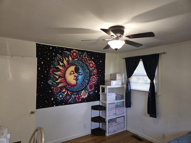 4548 Andrew Jackson Pkwy, Hermitage, TN 37076 - bedroom featuring wood finished floors, baseboards, and a ceiling fan
