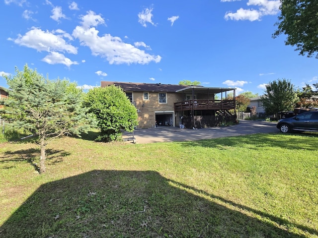 4548 Andrew Jackson Pkwy, Hermitage, TN 37076 - back of property with a yard and a wooden deck