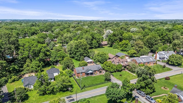 1135 Riverwood Dr, Nashville, TN 37216 - aerial perspective of suburban area with a heavily wooded area