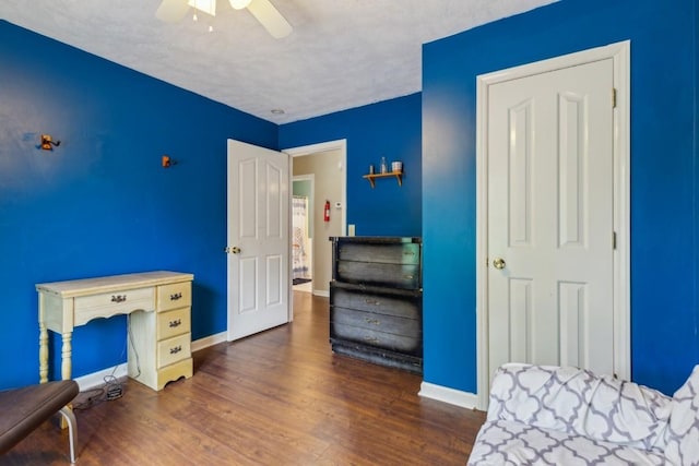 3130 Valley Bend Rd, Murfreesboro, TN 37129 - bedroom with wood finished floors, baseboards, and ceiling fan