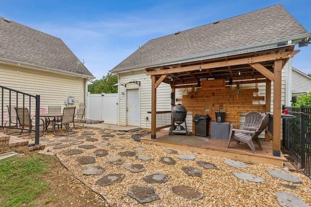 3130 Valley Bend Rd, Murfreesboro, TN 37129 - view of patio featuring a wooden deck, grilling area, and a gazebo