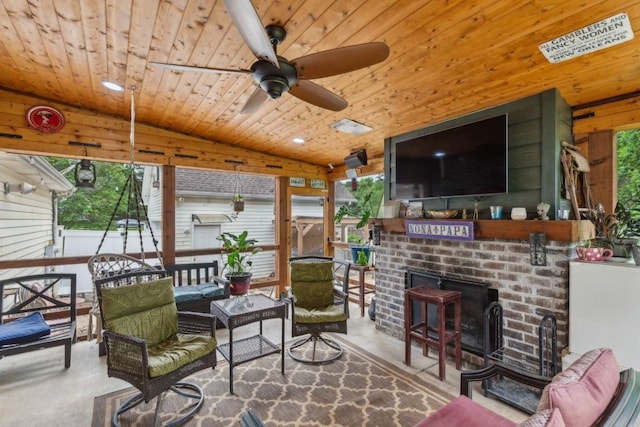 3130 Valley Bend Rd, Murfreesboro, TN 37129 - view of patio / terrace featuring outdoor lounge area and a ceiling fan