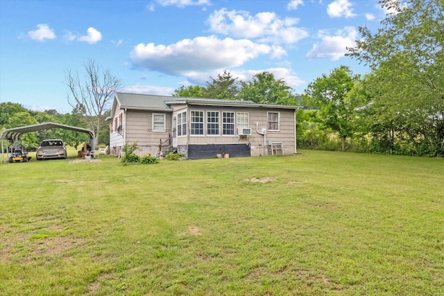 410 Sinking Creek Rd, Petersburg, TN 37144 - back of property with a detached carport and a yard