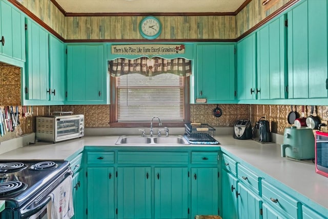 410 Sinking Creek Rd, Petersburg, TN 37144 - kitchen with a sink, light countertops, and tasteful backsplash