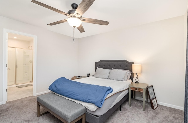 2023 Sperling Dr, Gallatin, TN 37066 - carpeted bedroom featuring baseboards, connected bathroom, and ceiling fan