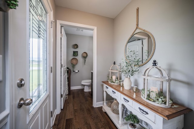 4526 Culpepper Cir, Murfreesboro, TN 37129 - entrance foyer with dark wood finished floors and baseboards