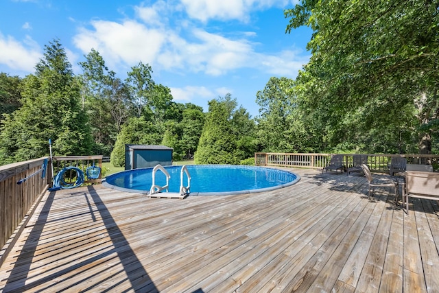346 Lynnford Dr, Murfreesboro, TN 37128 - outdoor pool with a wooden deck and outdoor dining area