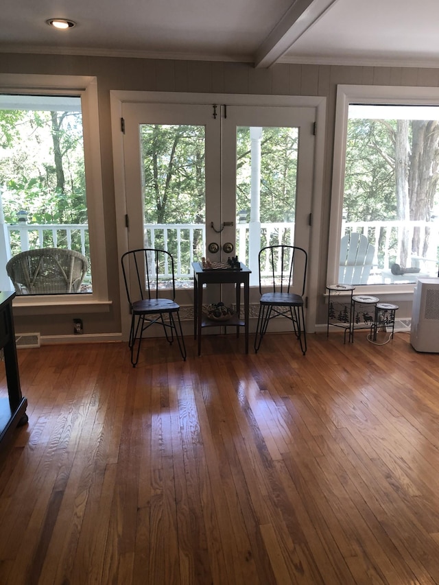 470 Askin Ln, Baxter, TN 38544 - dining space featuring ornamental molding, hardwood / wood-style flooring, and plenty of natural light