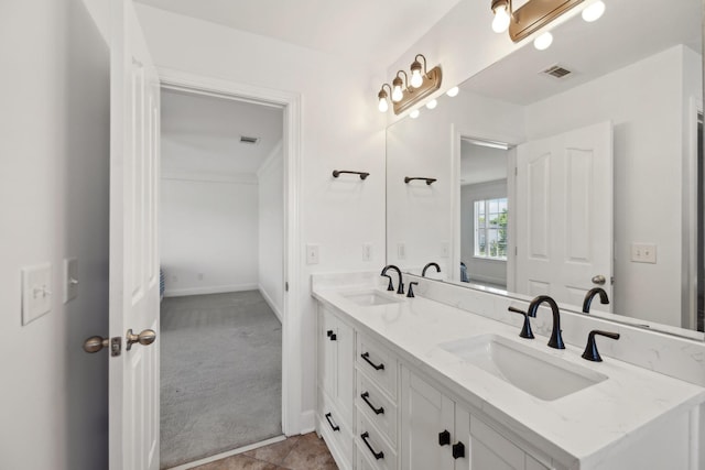3511 Blaze Dr, Murfreesboro, TN 37128 - full bathroom featuring double vanity and baseboards