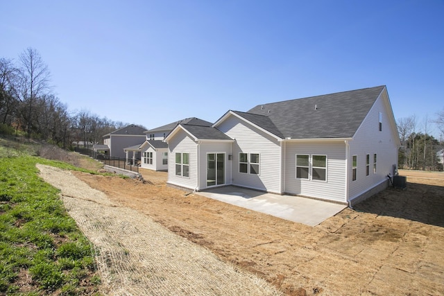 3044 Fernwood Ln, Columbia, TN 38401 - back of property with a patio area, roof with shingles, and central air condition unit