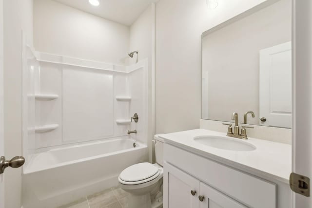 126 Cades Blf, Lebanon, TN 37087 - bathroom featuring vanity, toilet, shower / bathtub combination, and tile patterned floors