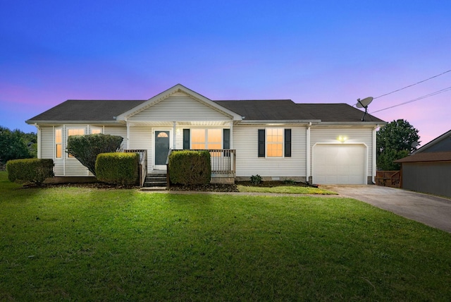337 Atlantic Ave, Oak Grove, KY 42262 - ranch-style home featuring an attached garage, covered porch, driveway, and a lawn