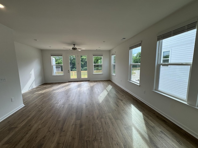 410 Blair Rd, Smyrna, TN 37167 - unfurnished room featuring dark wood-style floors, baseboards, and ceiling fan