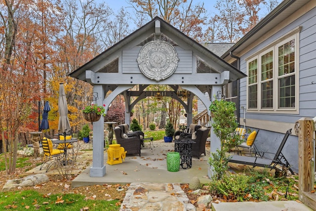 697 N Stewart Ln, Rising Fawn, GA 30738 - view of patio with a gazebo and an outdoor hangout area