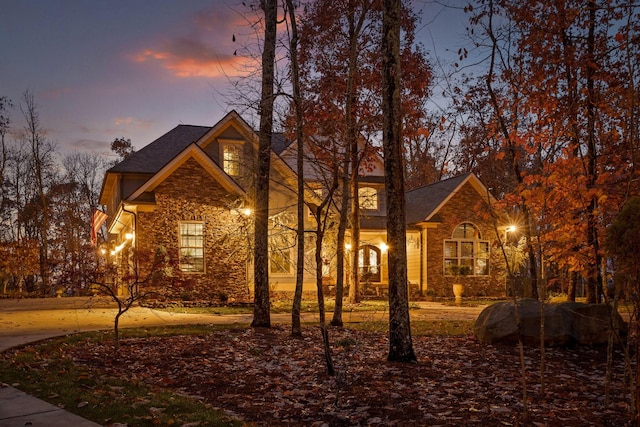 697 N Stewart Ln, Rising Fawn, GA 30738 - view of front of house with stone siding