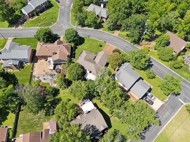 4348 Oakcrest Ln, Hermitage, TN 37076 - aerial overview of property's location with nearby suburban area