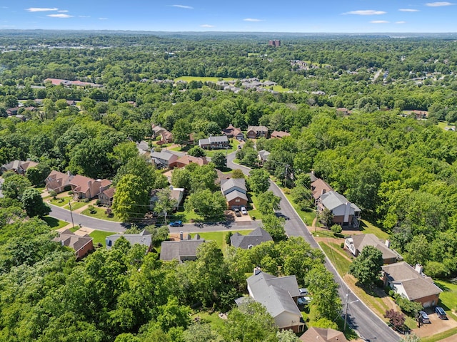 4348 Oakcrest Ln, Hermitage, TN 37076 - aerial view of residential area featuring a heavily wooded area