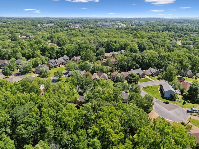 4348 Oakcrest Ln, Hermitage, TN 37076 - aerial perspective of suburban area featuring a heavily wooded area
