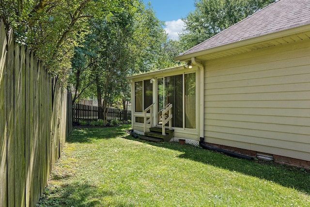 4348 Oakcrest Ln, Hermitage, TN 37076 - view of yard with entry steps and a sunroom