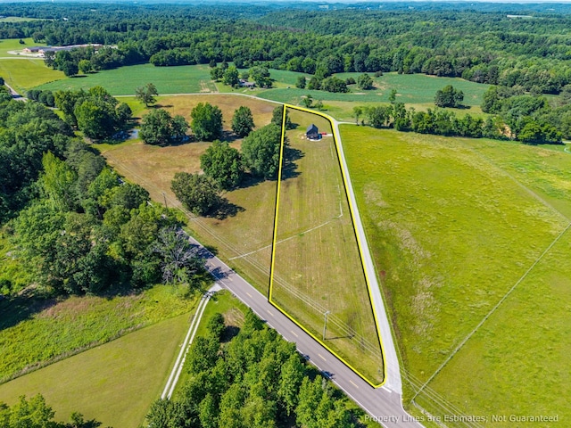 14 Lewter Rd, Taft, TN 38488 - overview of rural landscape featuring property boundaries highlighted and a forest