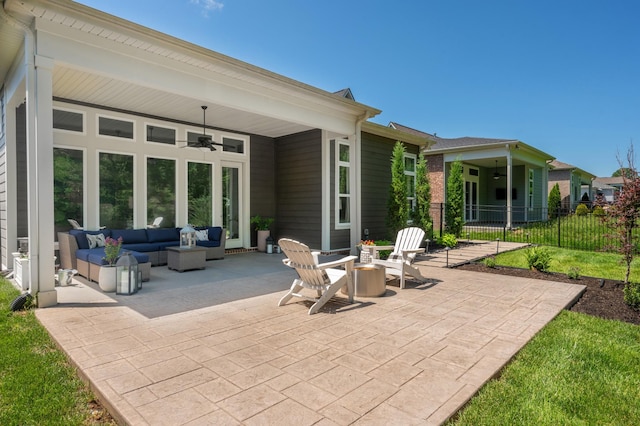 894 Plowson Rd, Mount Juliet, TN 37122 - view of patio with a ceiling fan and an outdoor living space