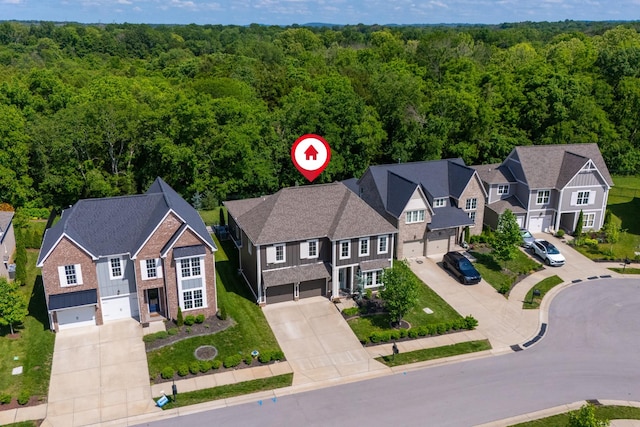 894 Plowson Rd, Mount Juliet, TN 37122 - aerial view of residential area featuring a heavily wooded area