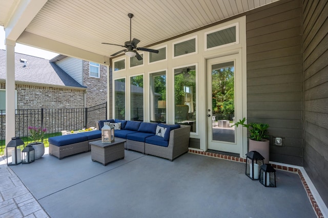 894 Plowson Rd, Mount Juliet, TN 37122 - view of patio / terrace featuring an outdoor hangout area and ceiling fan
