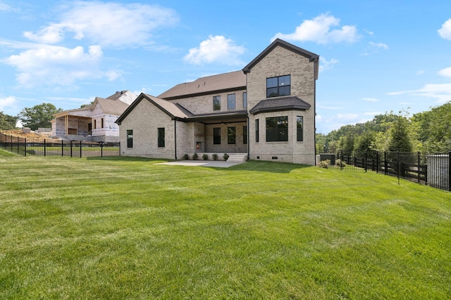 1001 Laguna Dr, Franklin, TN 37067 - back of house featuring a patio, brick siding, and a fenced backyard
