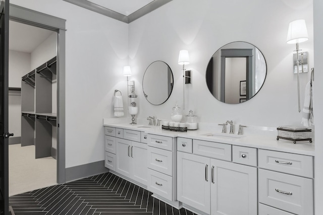 9906 Amarosa Ct, Brentwood, TN 37027 - bathroom with double vanity and a spacious closet