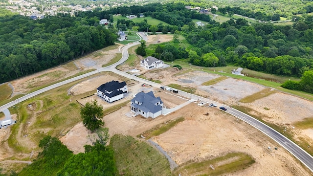 9906 Amarosa Ct, Brentwood, TN 37027 - aerial overview of property's location featuring a heavily wooded area