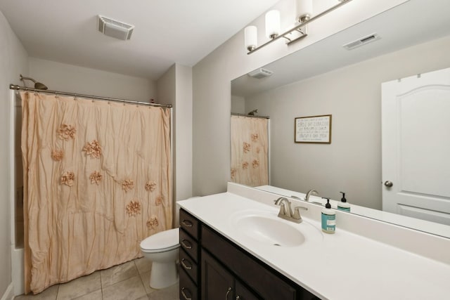 743 Burgess Dr, Goodlettsville, TN 37072 - full bath with vanity, toilet, and tile patterned flooring