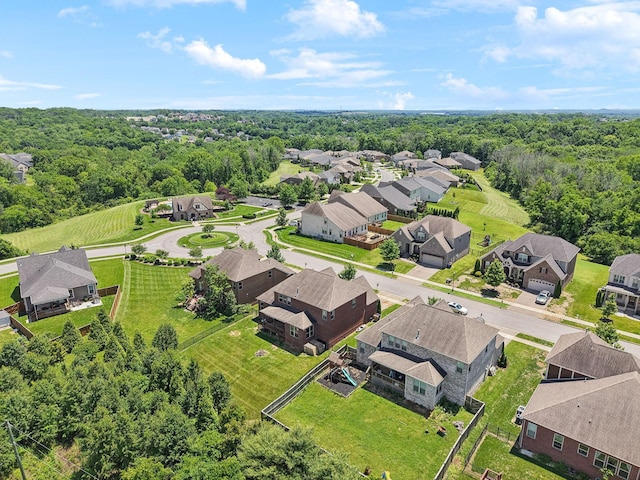 743 Burgess Dr, Goodlettsville, TN 37072 - aerial perspective of suburban area featuring a heavily wooded area