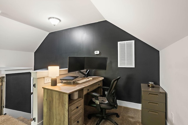 600 S Tunnel Rd, Gallatin, TN 37066 - office with lofted ceiling, carpet flooring, and baseboards