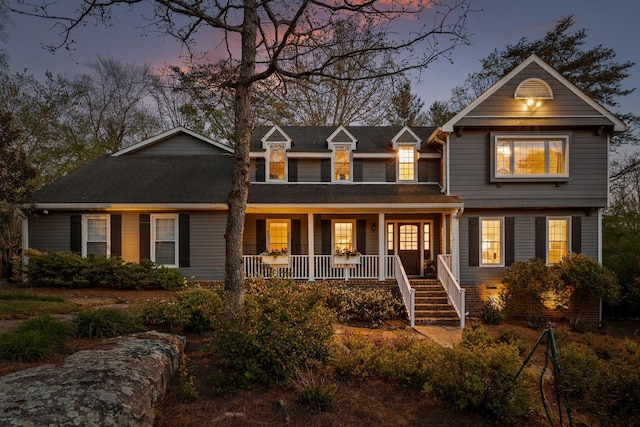 18 Whispering Pines Dr, Signal Mountain, TN 37377 - view of front of house with covered porch
