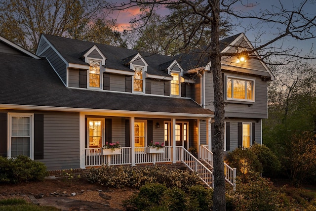 18 Whispering Pines Dr, Signal Mountain, TN 37377 - view of front of home featuring covered porch