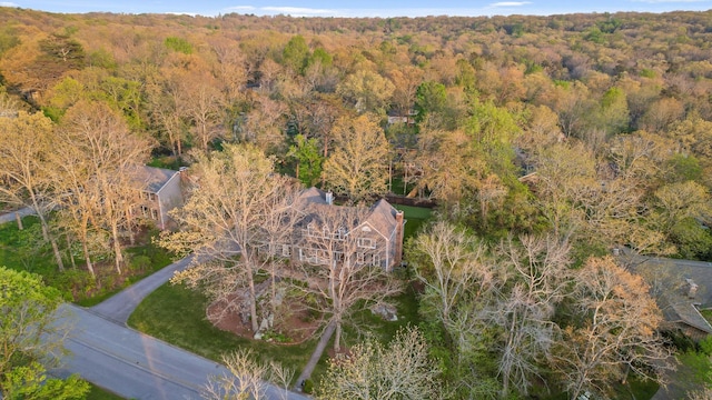 18 Whispering Pines Dr, Signal Mountain, TN 37377 - aerial overview of property's location with a forest