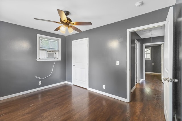 1903 Fern Dr Unit 1903-1905, Murfreesboro, TN 37130 - unfurnished room with attic access, baseboards, wood finished floors, ceiling fan, and cooling unit