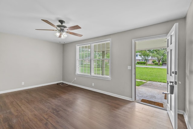 1903 Fern Dr Unit 1903-1905, Murfreesboro, TN 37130 - entrance foyer featuring a ceiling fan, baseboards, and wood finished floors