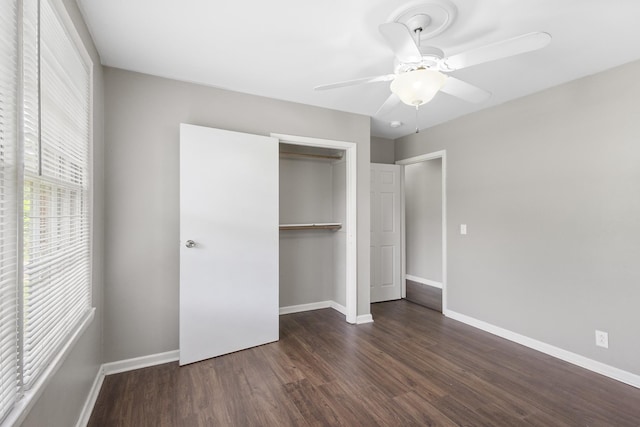 1903 Fern Dr Unit 1903-1905, Murfreesboro, TN 37130 - unfurnished bedroom featuring wood finished floors, baseboards, and a closet