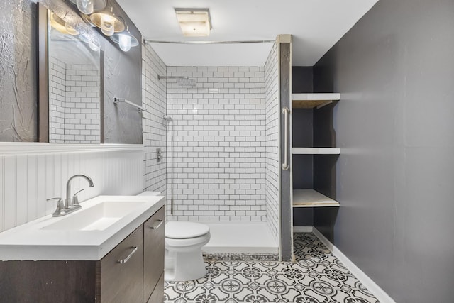 1903 Fern Dr Unit 1903-1905, Murfreesboro, TN 37130 - bathroom with toilet, vanity, a stall shower, and tile patterned flooring
